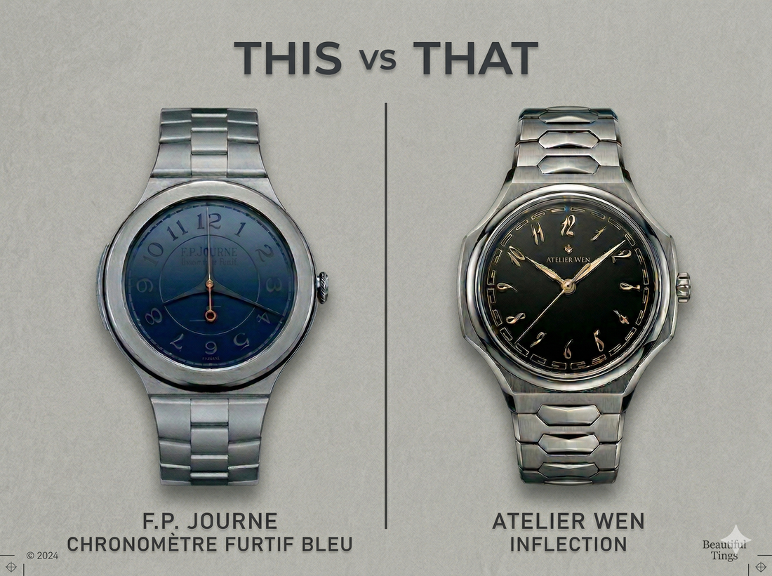 The Heavy Metal Duel: F.P. Journe Chronomètre Bleu vs. Atelier Wen Inflection